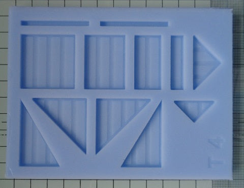 T04 - Tudor Building Mould - Short walls and Apex sections Model Railway Scenery