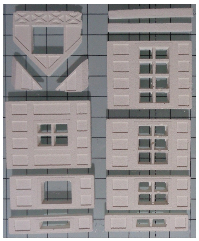 T05 - Tudor Building Mould - Windows and dormers Model Railway Scenery