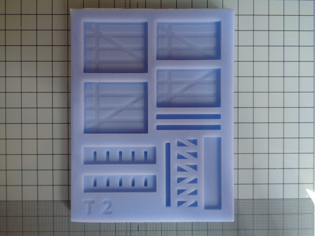 T02 - Tudor Building Mould - Walling and Beams Model Railway Scenery