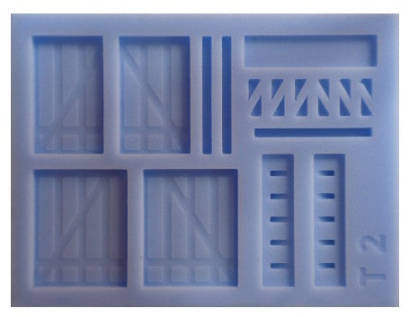T02 - Tudor Building Mould - Walling and Beams Model Railway Scenery