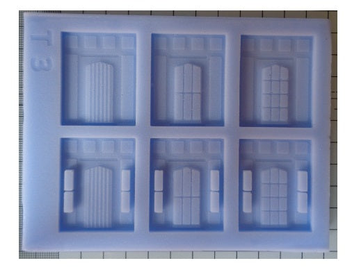 T03 - Tudor Building Mould - Doors - Model Railway Scenery