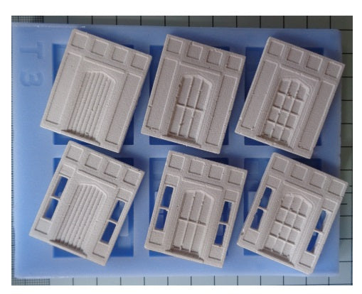 T03 - Tudor Building Mould - Doors - Model Railway Scenery