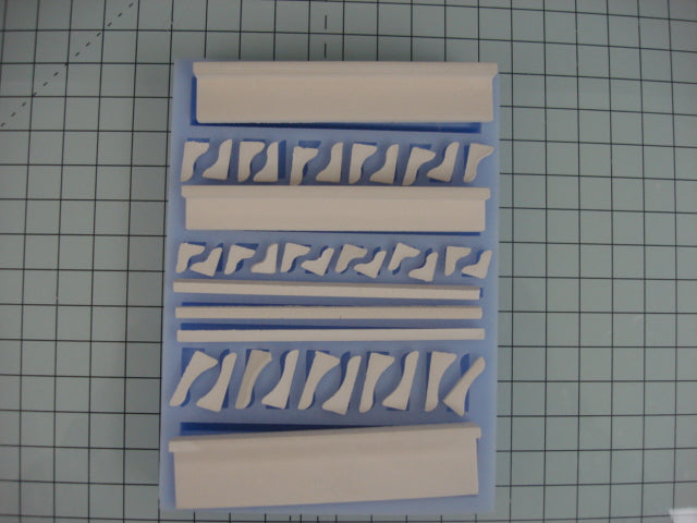 T06 - Tudor Building Mould Hang Overs and Supports - Model Railway Scenery