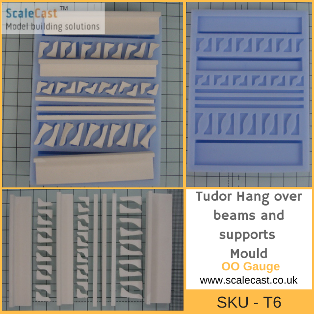 T06 - Tudor Building Mould Hang Overs and Supports - Model Railway Scenery