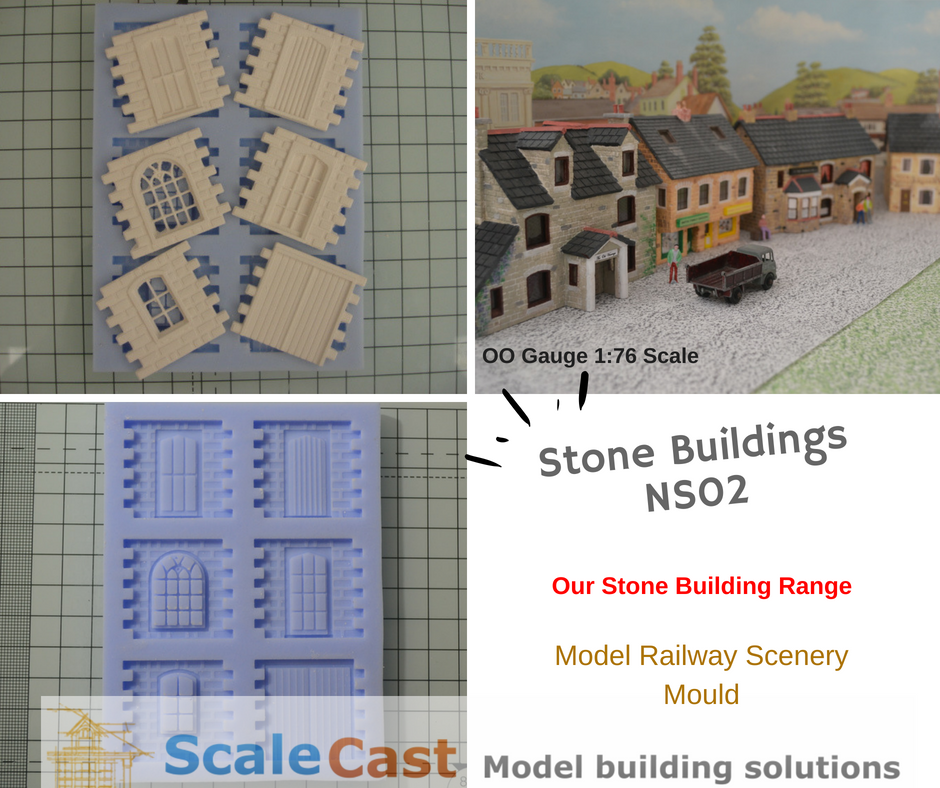 Model Railway Stone building mould NS02 OO Scale