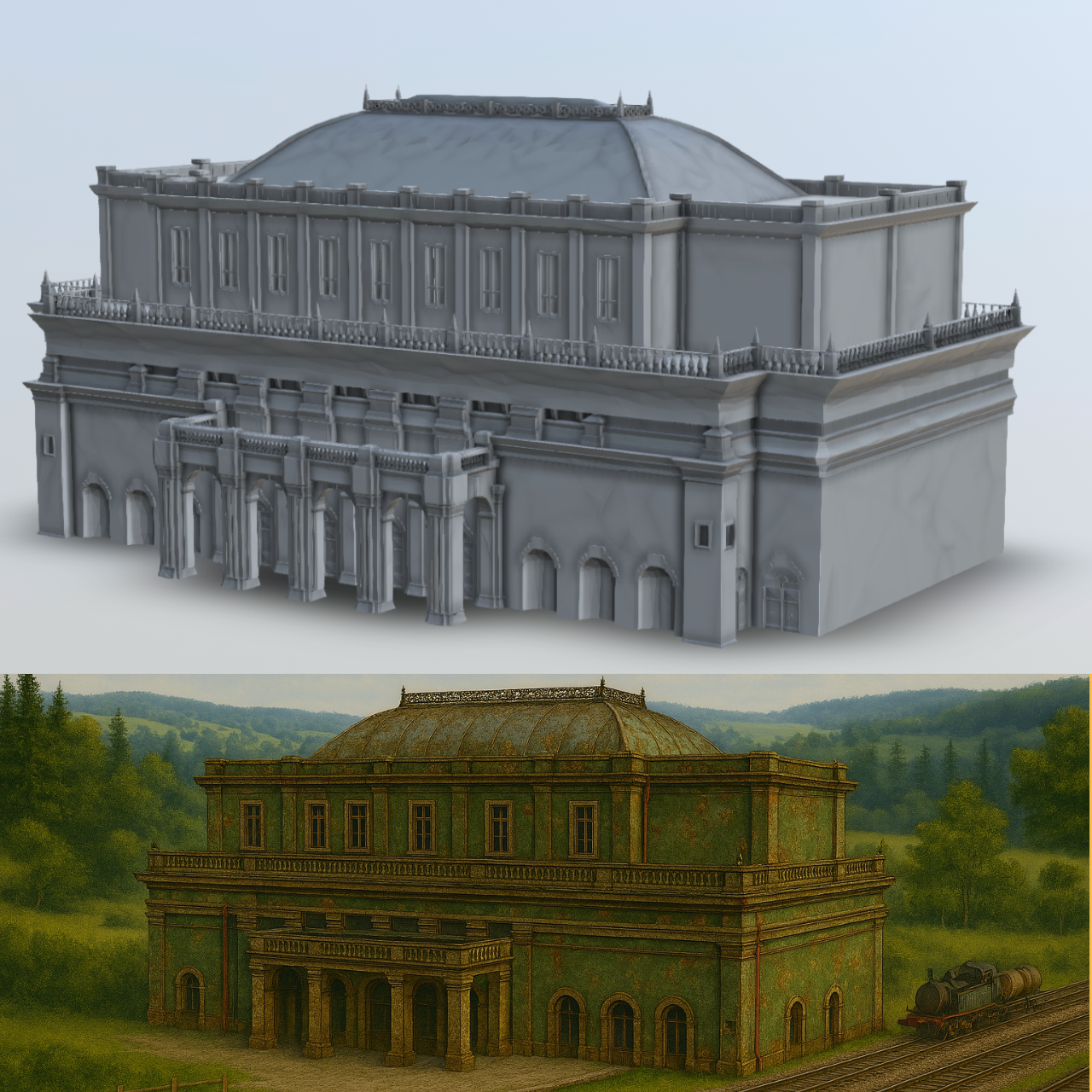 The Victorian Station House - 3D Printable Digital download - DD018