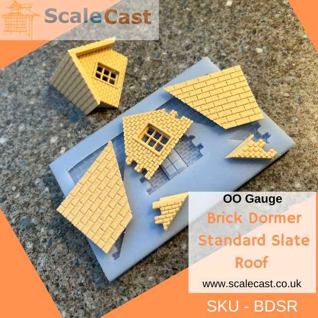 BDSR Brick Dormer Standard Slate Roof - OO Scale