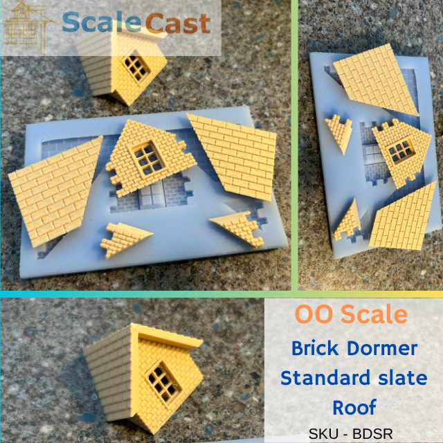 BDSR Brick Dormer Standard Slate Roof - OO Scale