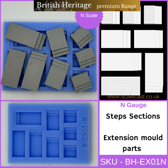 BH-EX01n British Heritage Steps Sections - N Scale