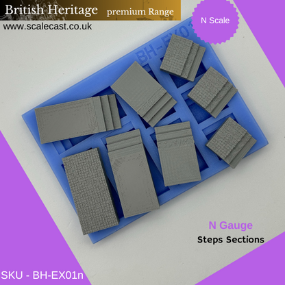 BH-EX01n British Heritage Steps Sections - N Scale