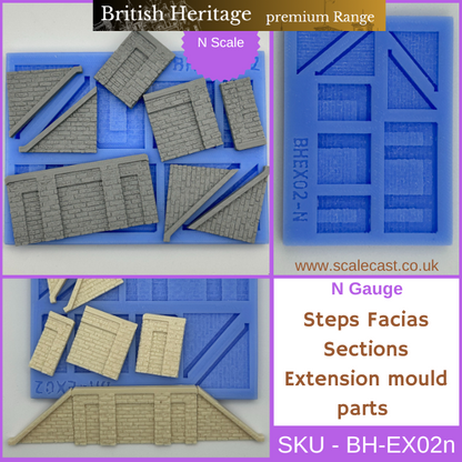 BH-EX02n British Heritage Step Facias Sections - N Scale