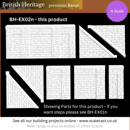 BH-EX02n British Heritage Step Facias Sections - N Scale