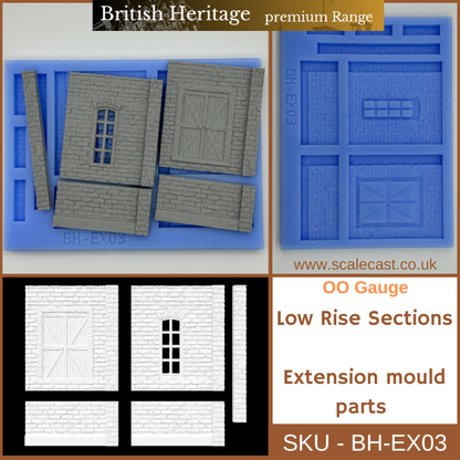 BH-EX03 British Heritage Low Rise Extension Parts - OO Scale