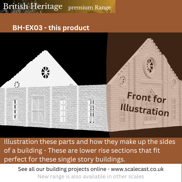 BH-EX03 British Heritage Low Rise Extension Parts - OO Scale