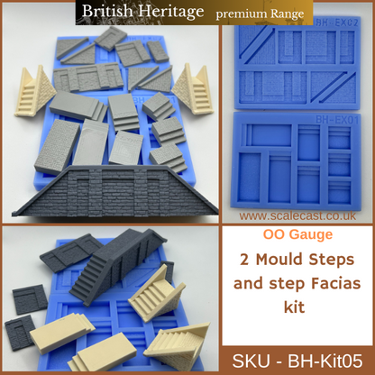 BH-Kit05 British Heritage 2 mould Steps & Facias Sections - OO Scale