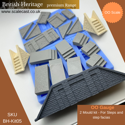 BH-Kit05 British Heritage 2 mould Steps & Facias Sections - OO Scale