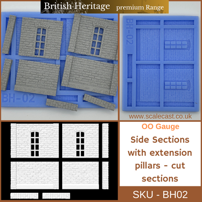 BH02 British Heritage building Half Sections with Extension pillars - New Historical Range