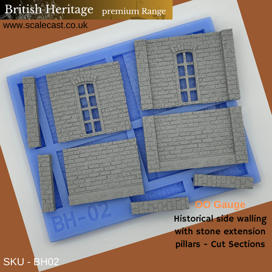 BH02 British Heritage building Half Sections with Extension pillars - New Historical Range