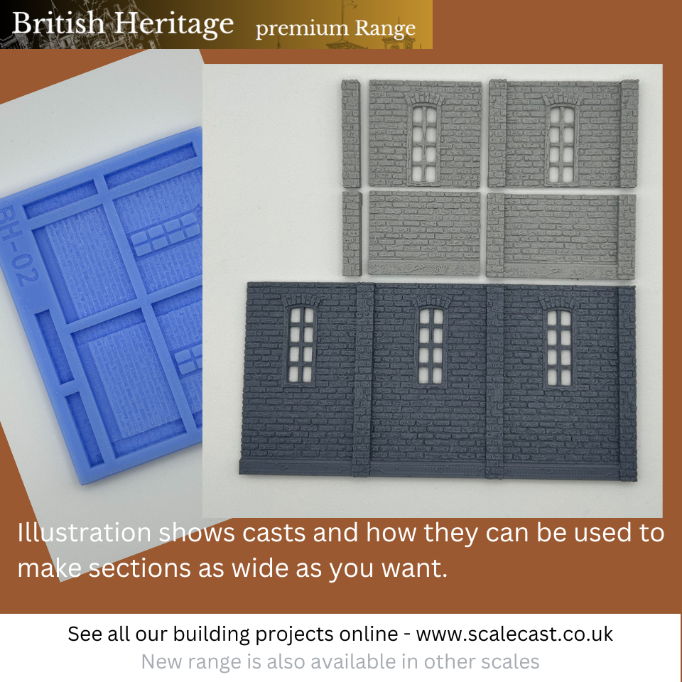 BH02 British Heritage building Half Sections with Extension pillars - New Historical Range