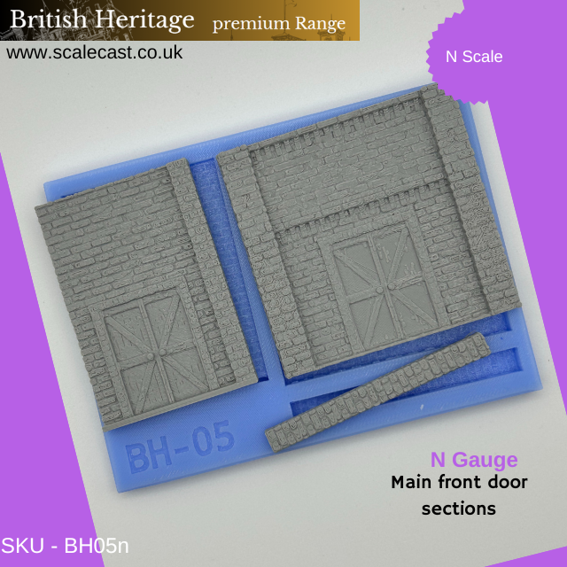 BH05n British Heritage Warehouse Doors Sections - N Gauge