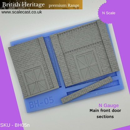 BH05n British Heritage Warehouse Doors Sections - N Gauge