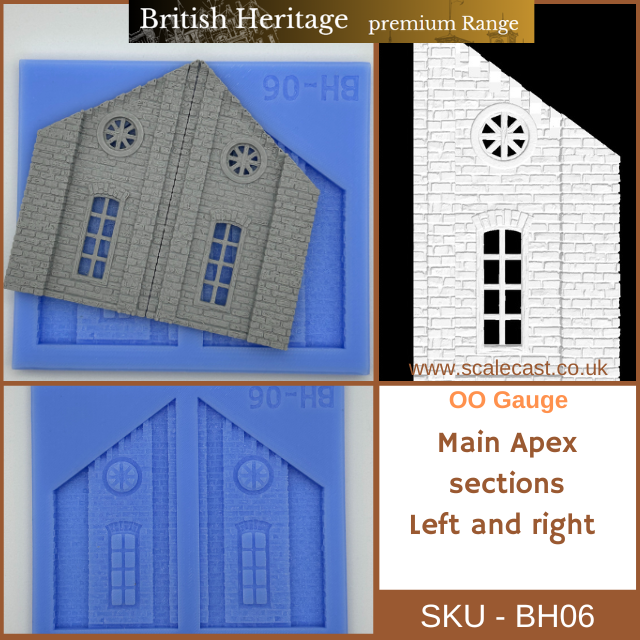 BH06 British Heritage Apex Sections - OO Gauge Scenery mould