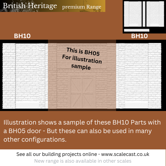 BH10 British Heritage Main front or back plain sections - OO Gauge