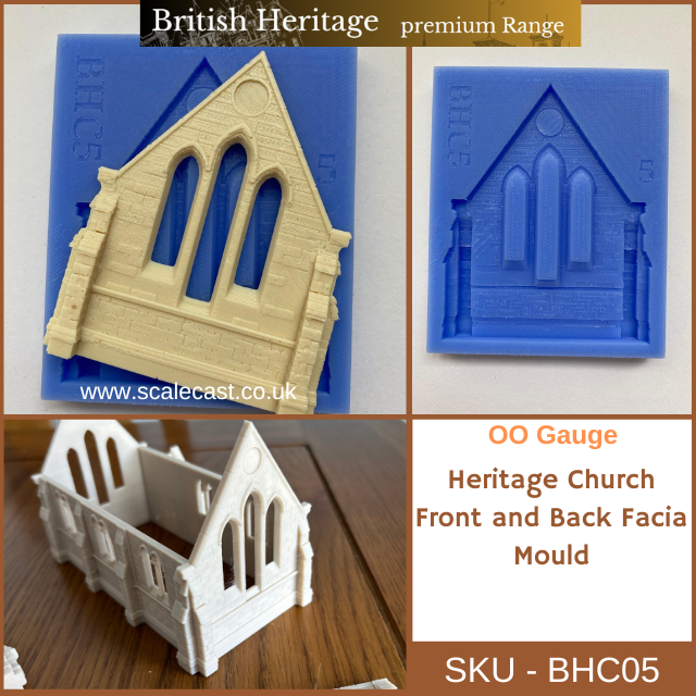 BHC05 Historical Church Front / Back - For model Railways OO Gauge