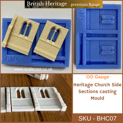 BHC07 Historical Church Side Sections - For model Railways OO Gauge