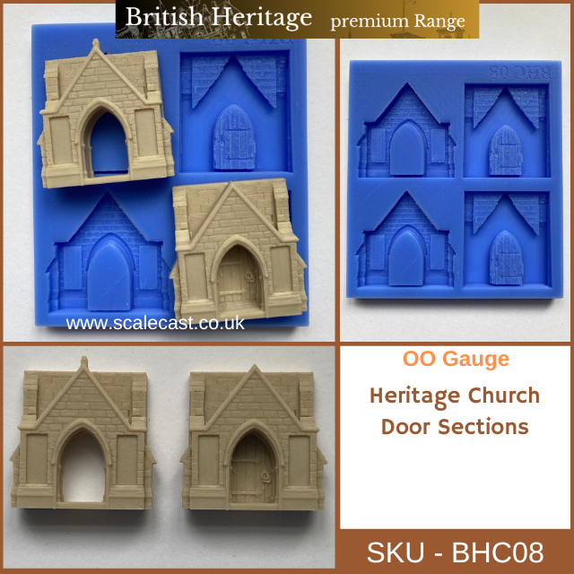 BHC08 Historical Church Door Sections - For model Railways OO Gauge