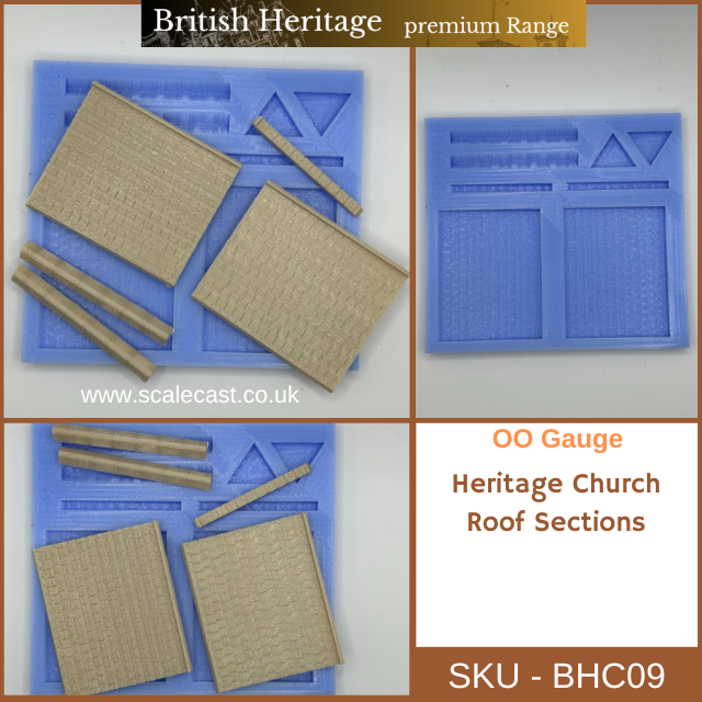 BHC09 Historical Church Roof Sections - For model Railways OO Gauge