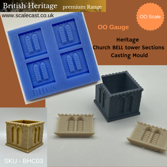 BHC03 Historical Church BELL Tower Sections - For model Railways OO Gauge