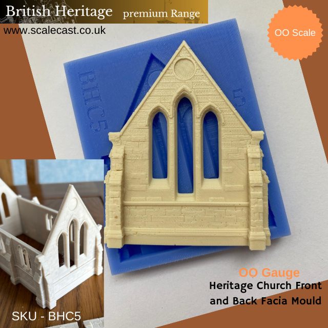 BHC05 Historical Church Front / Back - For model Railways OO Gauge