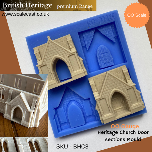 BHC08 Historical Church Door Sections - For model Railways OO Gauge