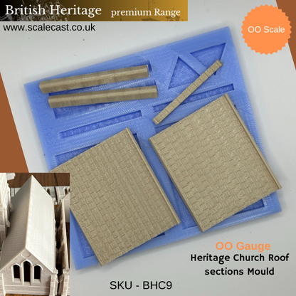 BHC09 Historical Church Roof Sections - For model Railways OO Gauge