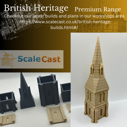 BHC04 Historical Church Spire - For model Railways OO Gauge