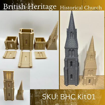 Historical Church Tower 4 Mould kit- BHC-Kit01  - For model Railways OO Gauge