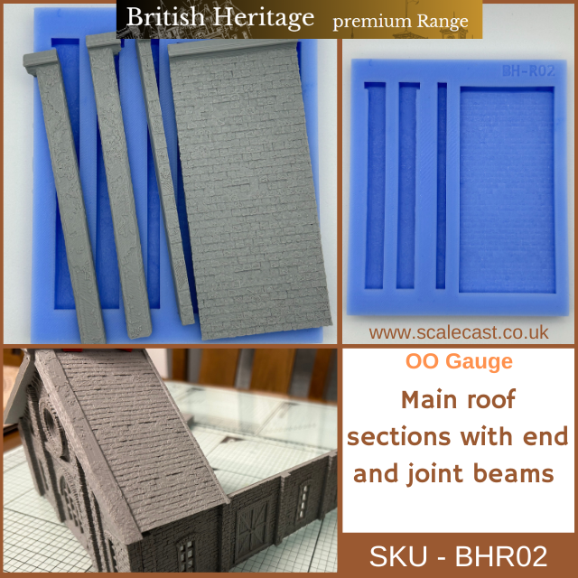 BHR02 British Heritage Main Roof sections & Beams - OO Scale