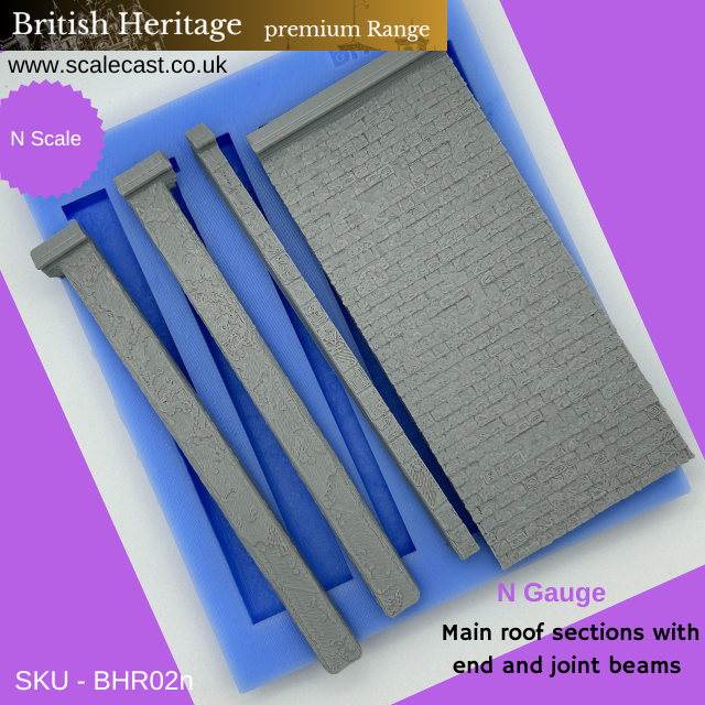 BHR02n British Heritage Main Roof sections & Beams - N Scale