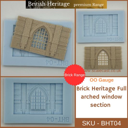 BHT04 Brick Heritage Full Arched window sections - OO Scale