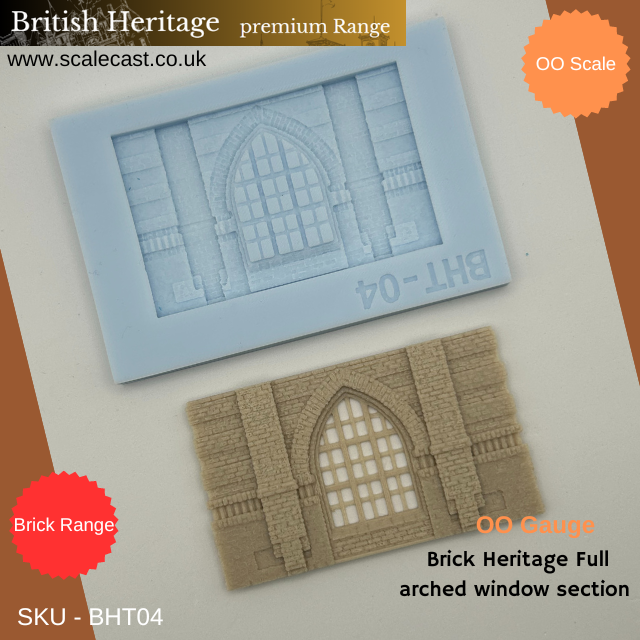 BHT04 Brick Heritage Full Arched window sections - OO Scale