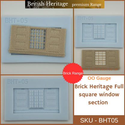 BHT05 Brick Heritage Full square window extensions sections - OO Scale