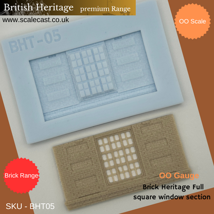 BHT05 Brick Heritage Full square window extensions sections - OO Scale