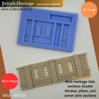 BHT10 Brick Heritage Side sections Double Window, pillars, and corner joint sections