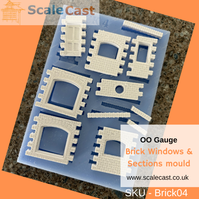 Model Railway Brick windows and extra sections - BRICK04