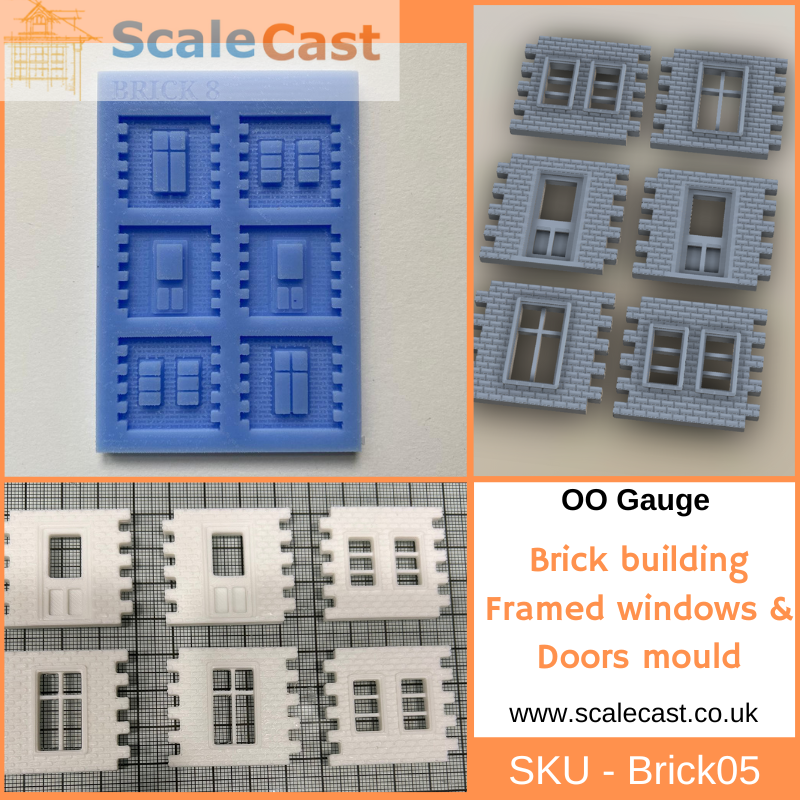 Framed Windows & Doors - OO Scale - BRICK08