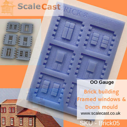 Framed Windows & Doors - OO Scale - BRICK08