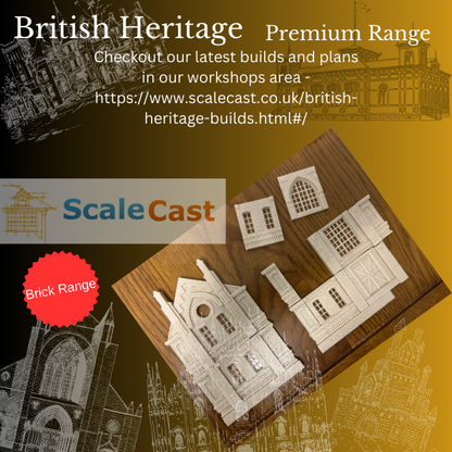 BHTkit02 Brick Heritage - 4 Mould kit for OO Scale Model railway buildings