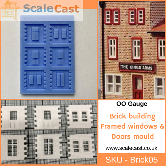 Framed Windows & Doors - OO Scale - BRICK08