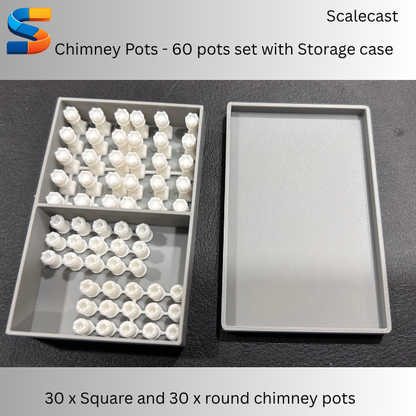 Model Railway Chimney Kit 30 Round and 30 Square Kit  - KT001